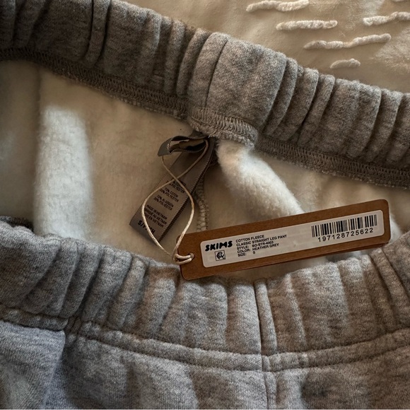 NWT Skims Cotton Fleece Straight Leg Pants - Picture 3 of 7